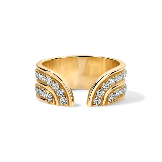 Stella Ring in 14K yellow gold and natural diamonds