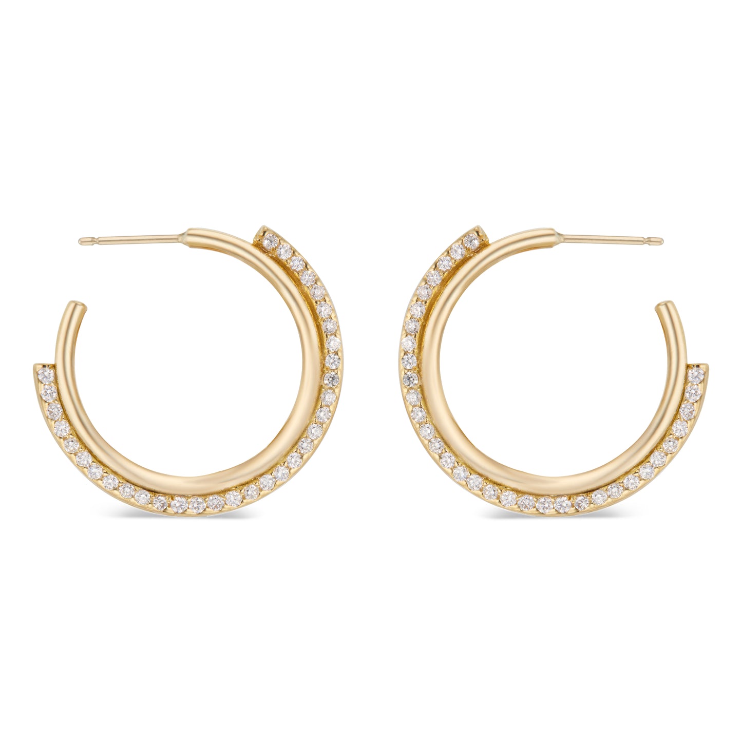 Pave Arc Hoops