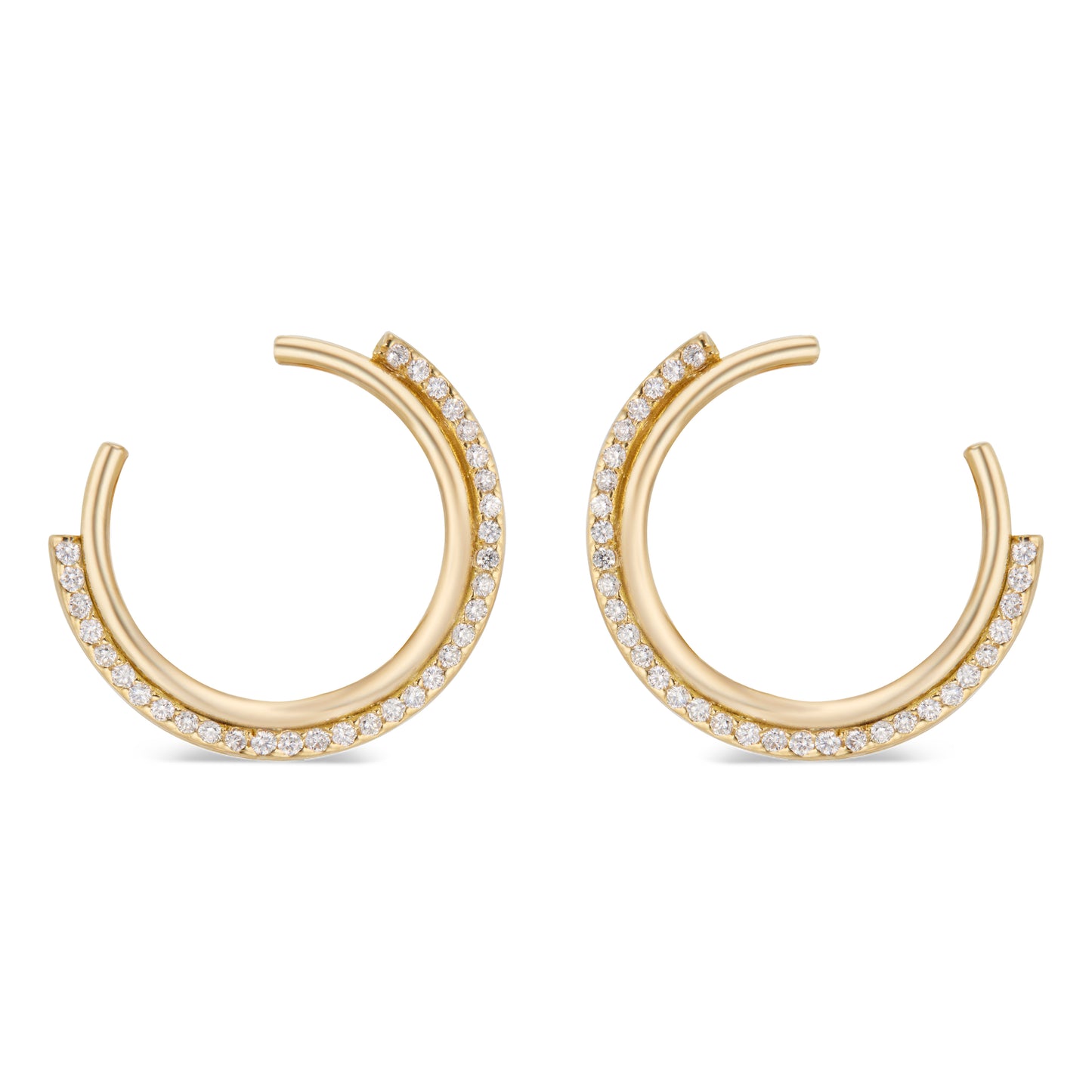 Pave Arc Hoops
