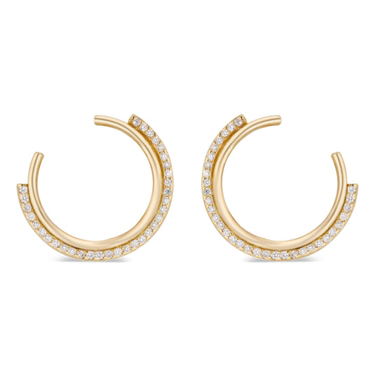 Pave Arc Hoops