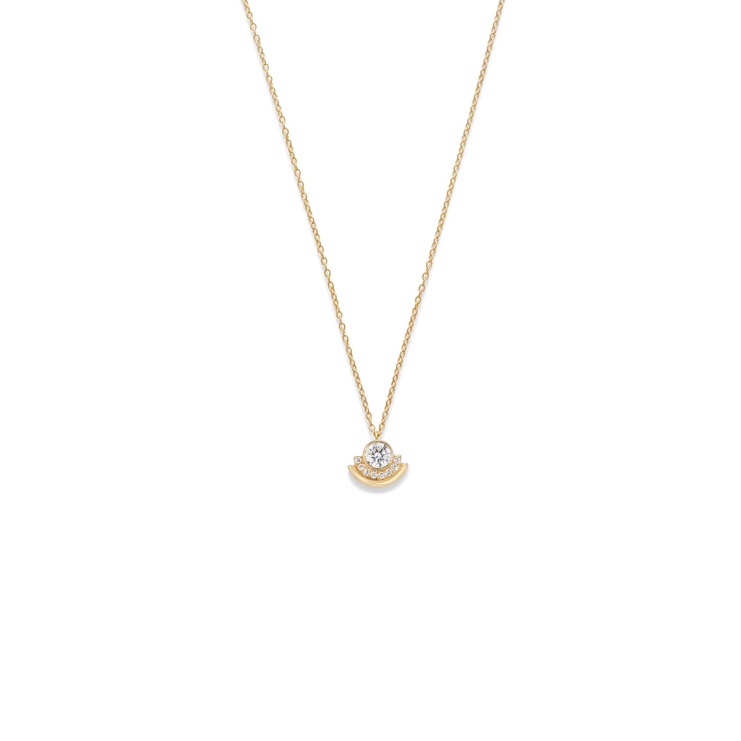 Small Diamond Arc Necklace