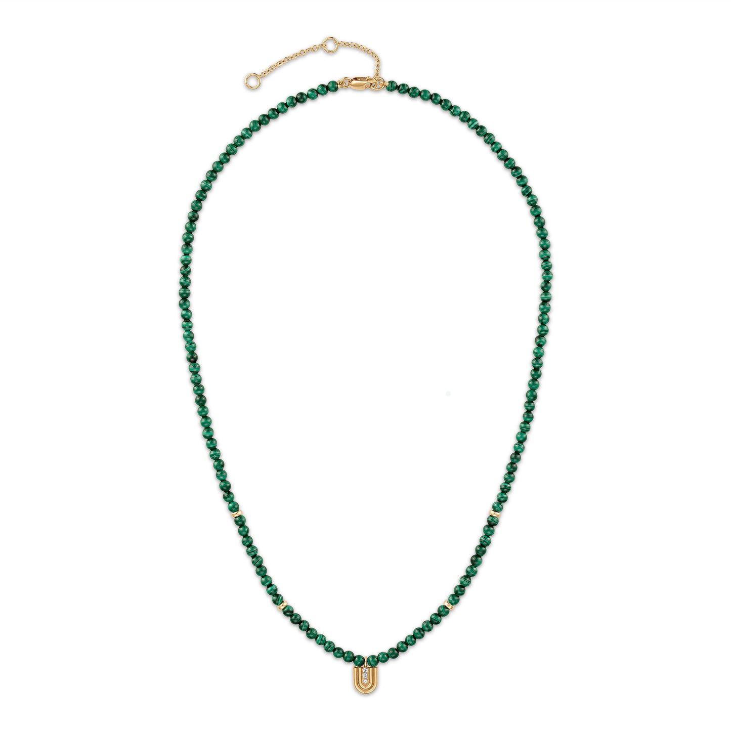 Beaded Nova Necklace -Malachite