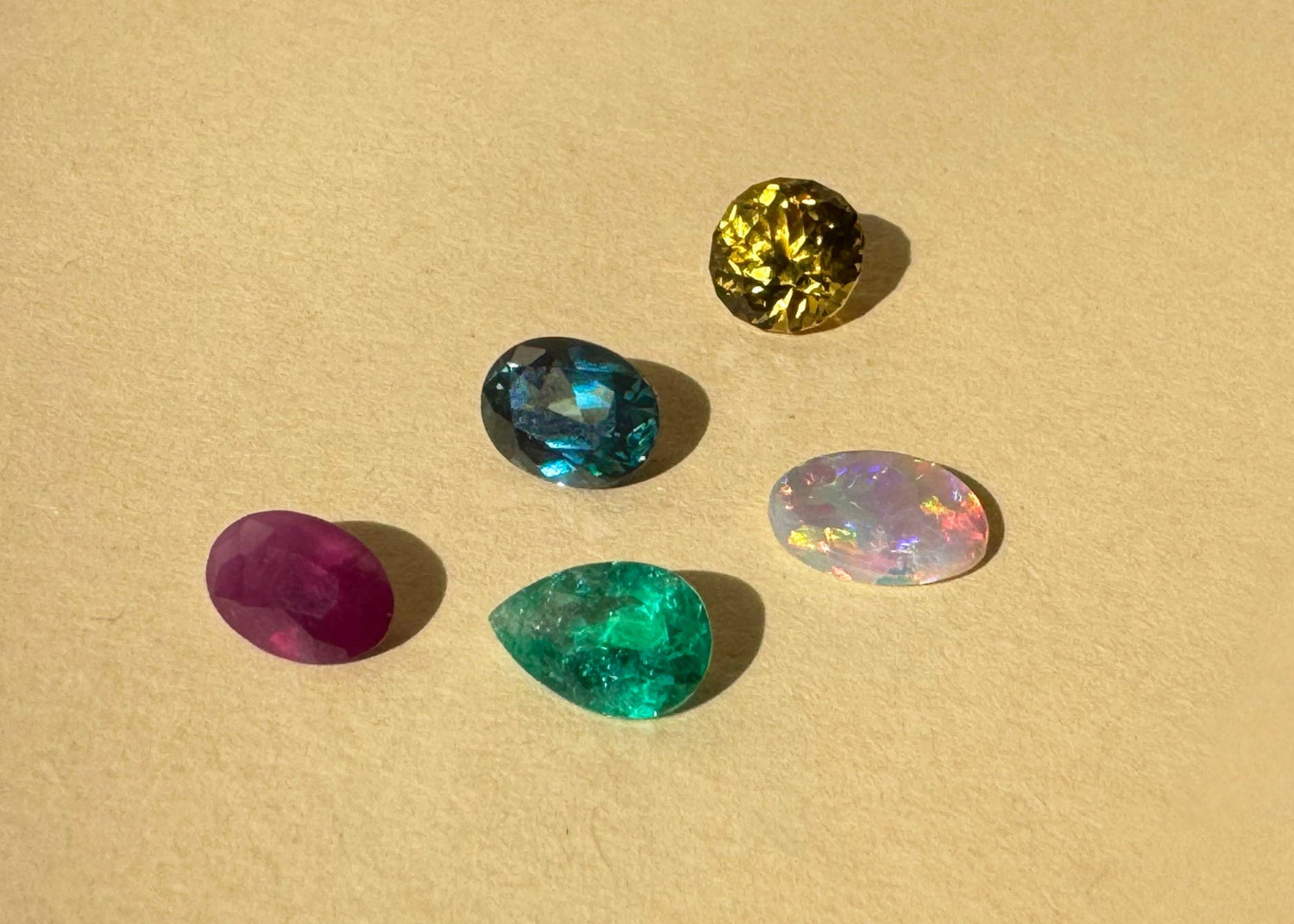 an array of colorful gemstones in the sunlight