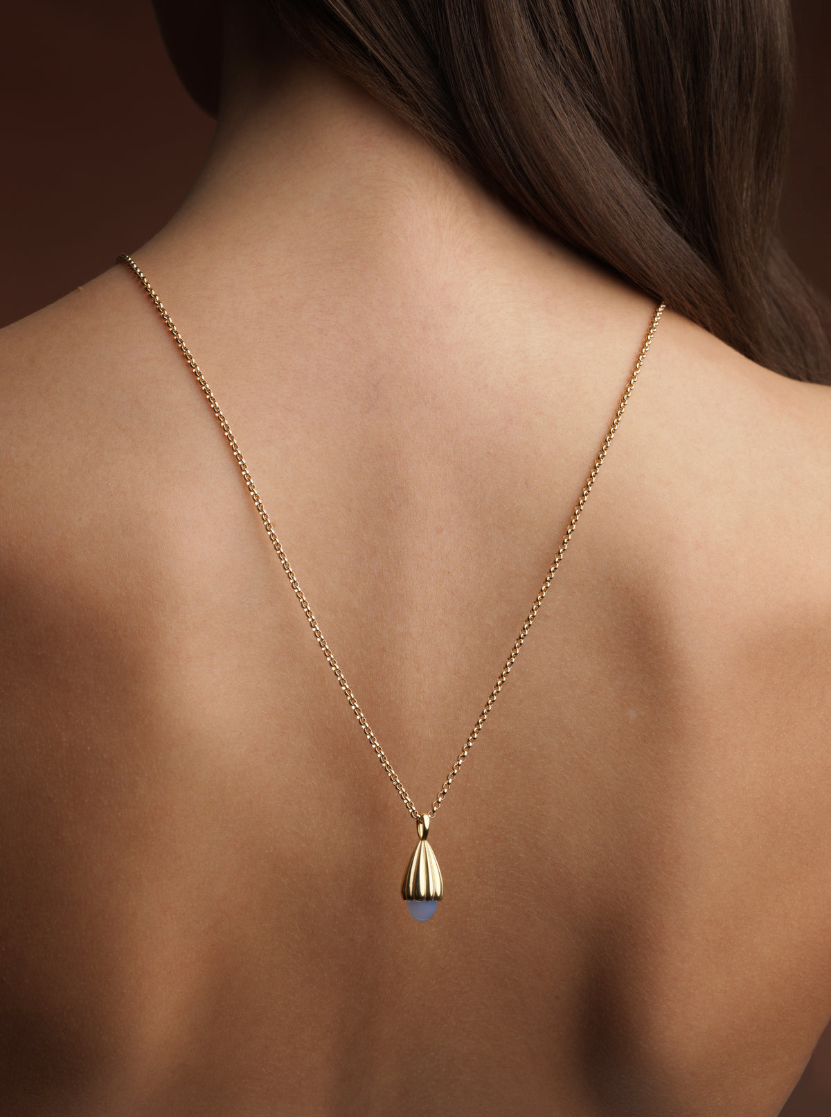 Orla Pendant - Blue Chalcedony