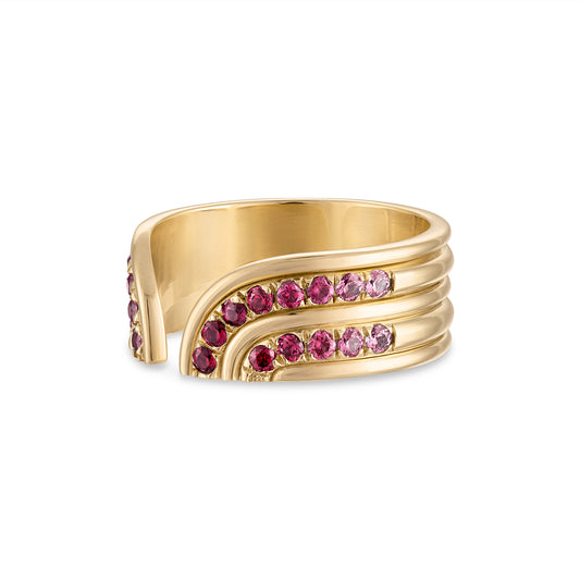 Stella Ring- Pink Sapphire Gradient