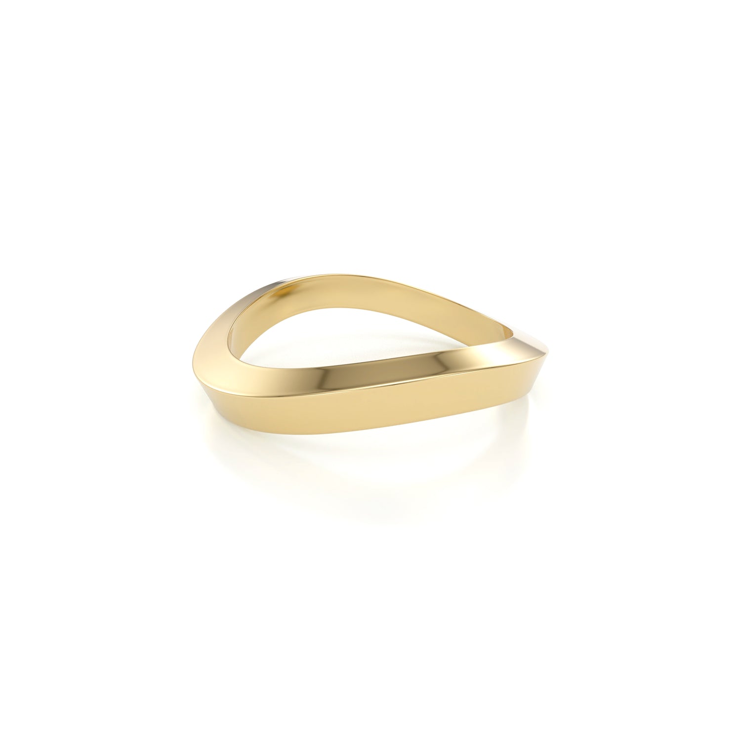 waved gold ring