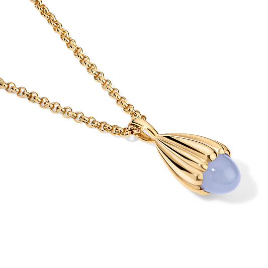 Orla Pendant - Blue Chalcedony