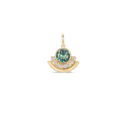 Arc Charm - Green Tourmaline
