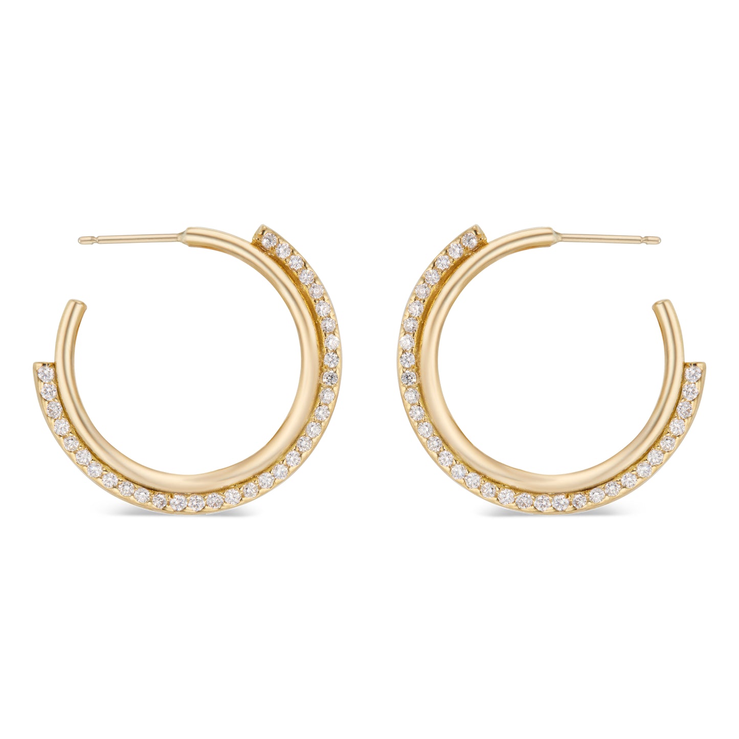 Pave Arc Hoops
