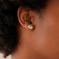 Arc Studs - Green Tourmaline