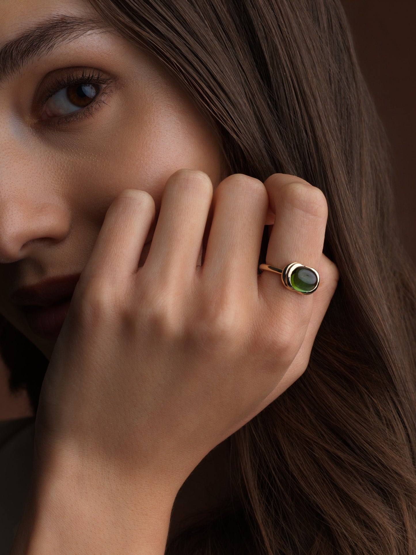 Alba Ring- Green Tourmaline