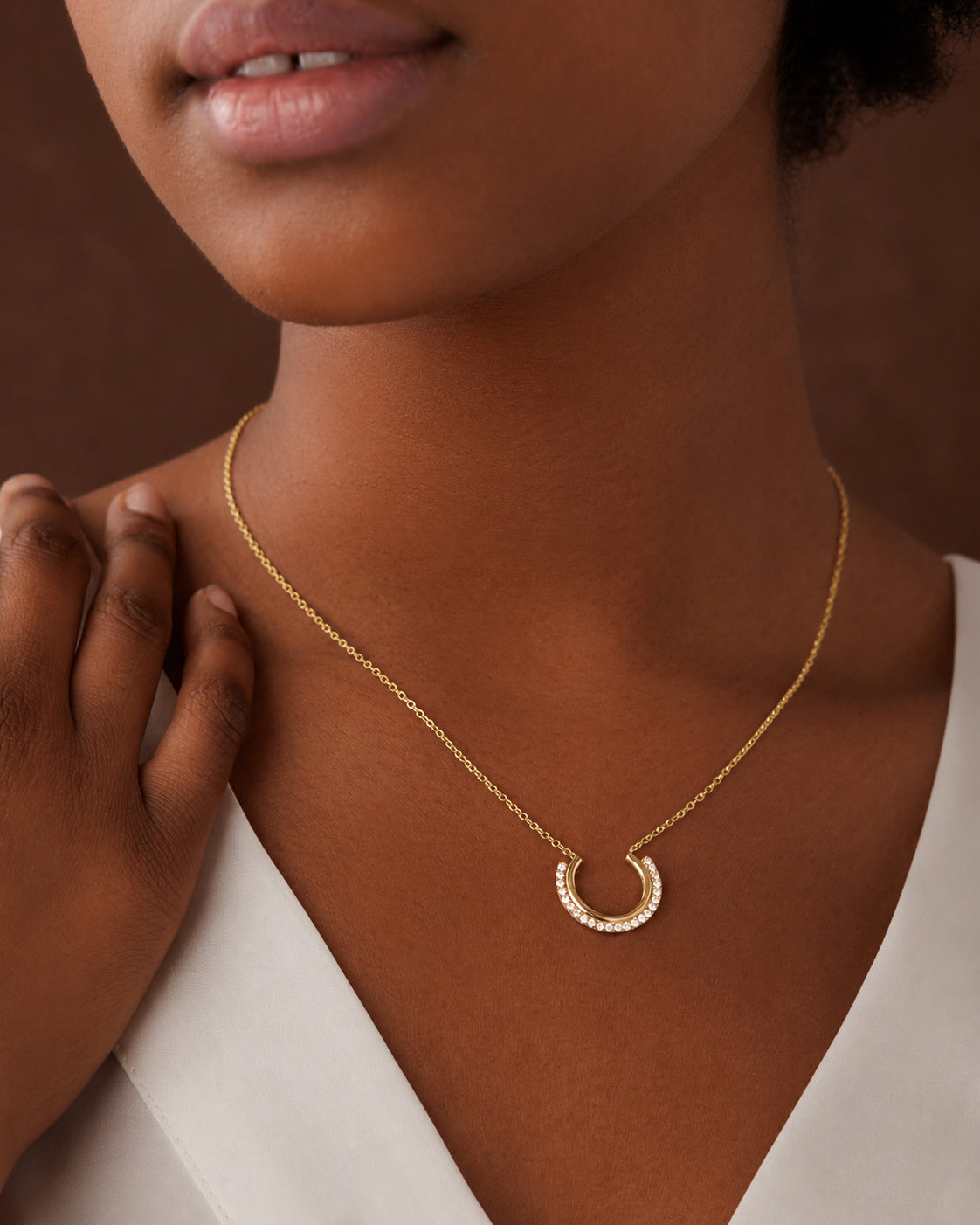 Diamond Mini Arc Necklace