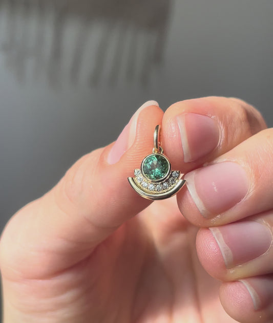 Arc Charm - Green Tourmaline